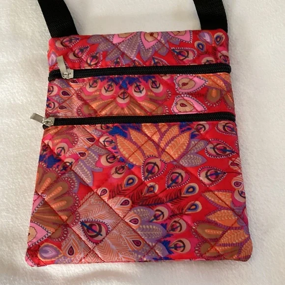Cross Over Bag with Three multi-purpose pockets Peacock Parade Collection NWT - Picture 2 of 5